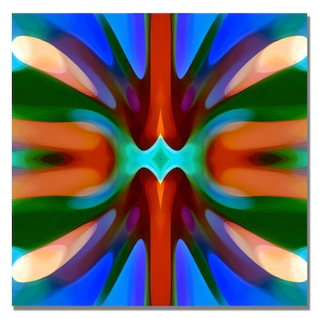 Amy Vangsgard 'Tree Light Symmetry Blue Green' Canvas Art,35x35